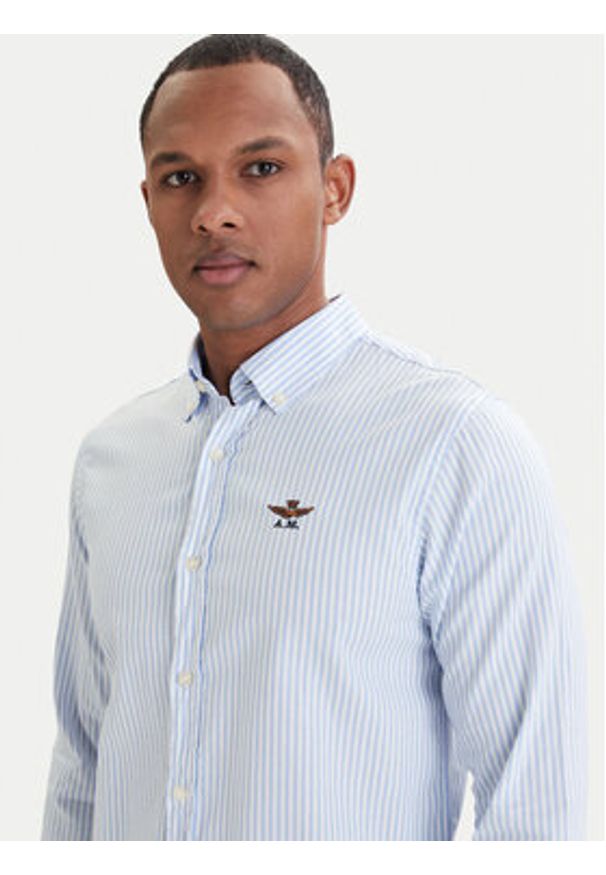 Aeronautica Militare Koszula 261CA1320UCT03532 Błękitny Regular Fit. Kolor: niebieski. Materiał: bawełna