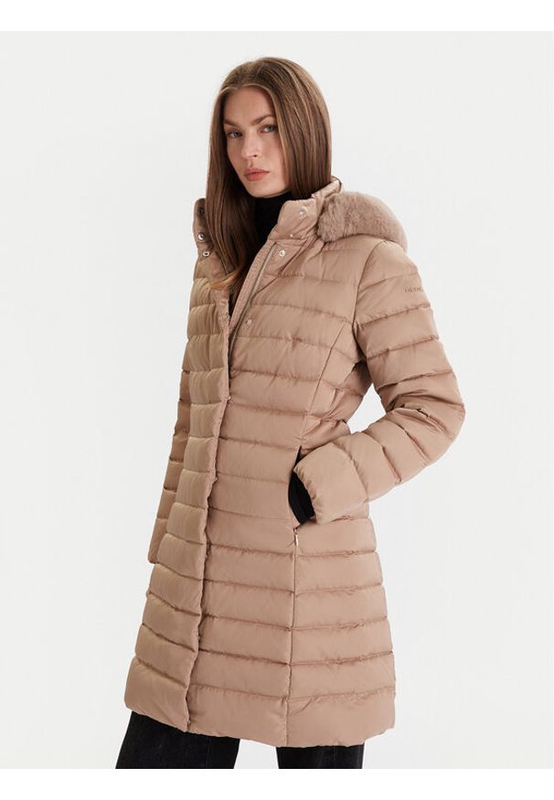 Geox Kurtka puchowa Bettanie W5626H T3122 F5228 Beżowy Regular Fit. Kolor: beżowy. Materiał: syntetyk