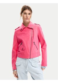 Desigual Kurtka z imitacji skóry Lolly 26SWEW06 Różowy Regular Fit. Kolor: różowy. Materiał: skóra #1