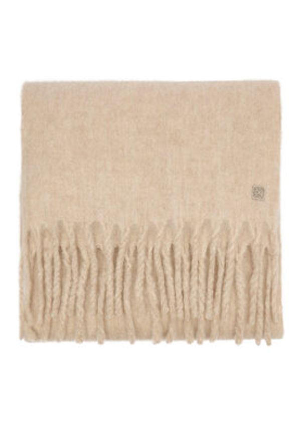 Calvin Klein Szalik Emblem Brushed LV04D8069G Beżowy. Kolor: beżowy. Materiał: poliester