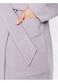 Calvin Klein Płaszcz wełniany K20K205855 Fioletowy Regular Fit. Kolor: fioletowy. Materiał: wełna