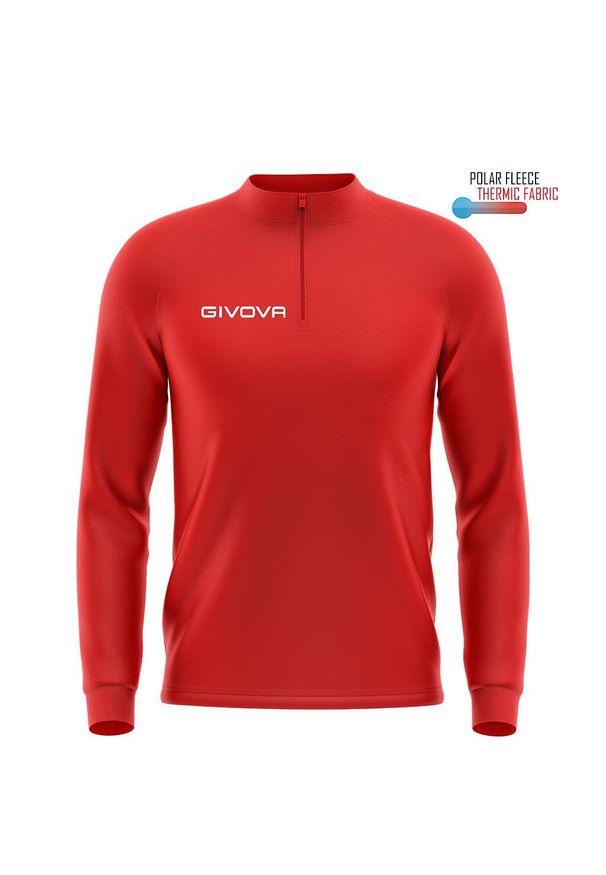 Czerwona Bluza Sportowa Givova 3XL - Oddychająca i Techniczna. Kolor: czerwony. Materiał: poliester. Sport: piłka nożna
