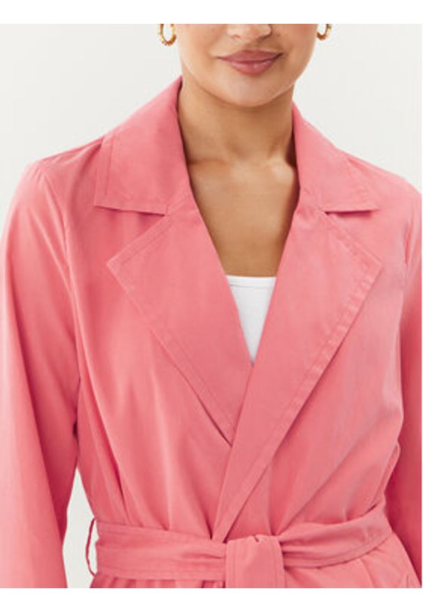 Vero Moda Trencz Billie Daisy 10281638 Różowy Regular Fit. Kolor: różowy. Materiał: syntetyk