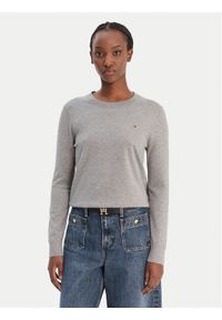 TOMMY HILFIGER - Tommy Hilfiger Sweter WW0WW44984 Szary Regular Fit. Kolor: szary. Materiał: bawełna, syntetyk #1