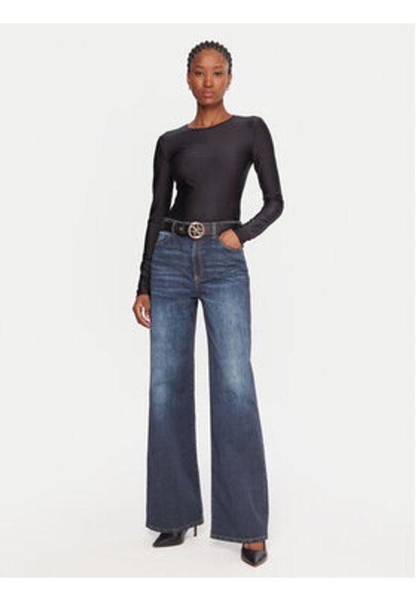 Guess Jeansy W5YA1A D0213 Granatowy Wide Leg. Kolor: niebieski