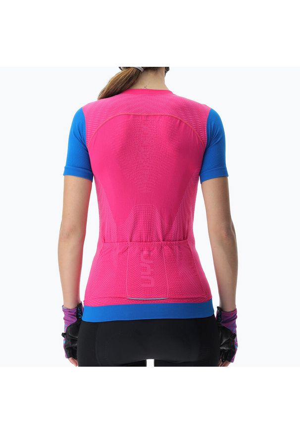 Koszulka rowerowa damska UYN Garda P432. Kolor: niebieski, wielokolorowy, różowy. Sport: kolarstwo
