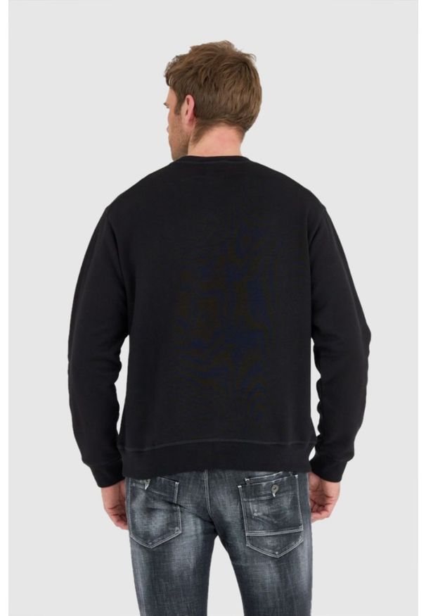 DSQUARED2 Czarna bluza męska z logo phys ed.. Kolor: czarny