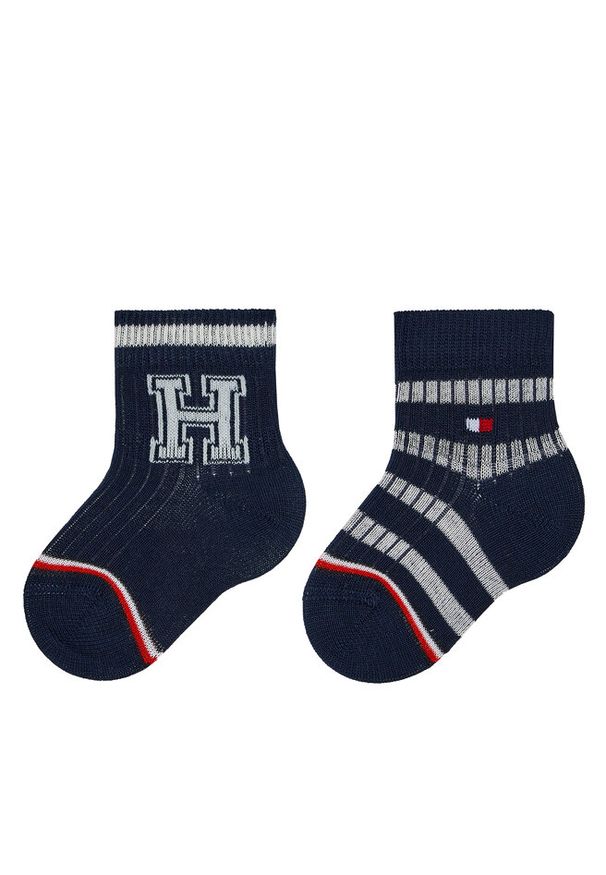TOMMY HILFIGER - Skarpety długie Tommy Hilfiger. Kolor: niebieski