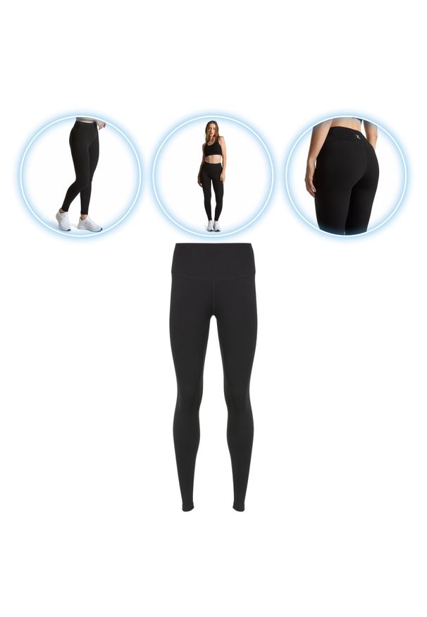 TREXO - Legginsy damskie Trexo Trexi Leggings. Kolor: czarny. Sport: fitness