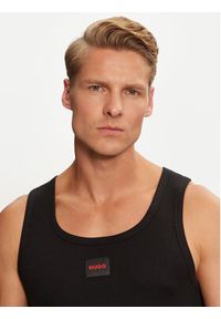 Hugo Tank top Edge 50515657 Czarny Regular Fit. Kolor: czarny. Materiał: bawełna