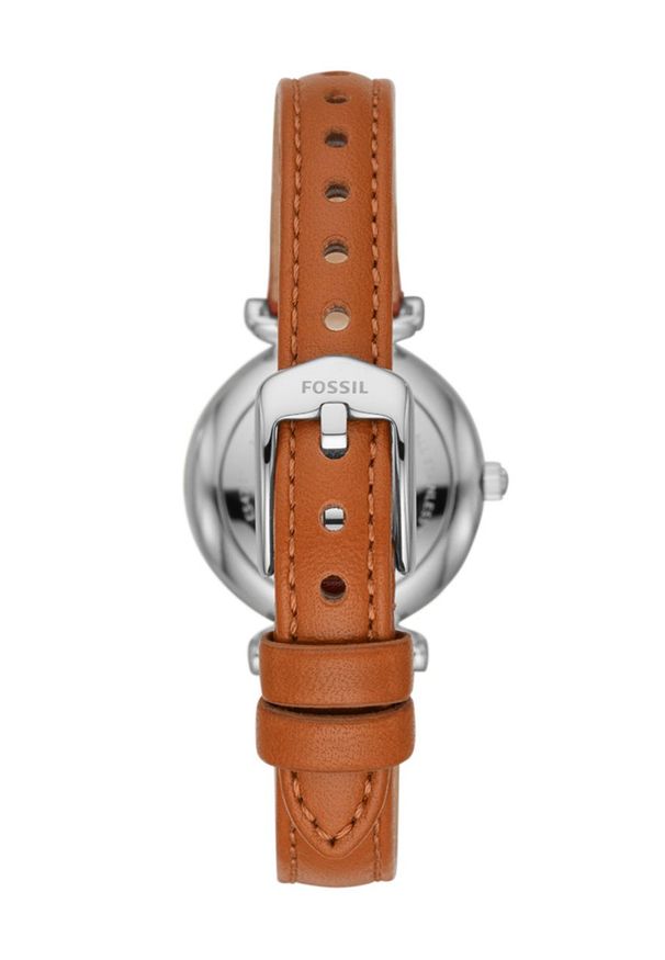 Fossil - Zegarek ES4701. Kolor: brązowy. Materiał: skóra, materiał