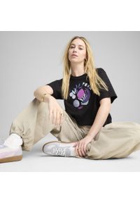 Puma - Damska koszulka GRAPHICS Relaxed Fruity PUMA Black. Kolor: czarny. Materiał: guma. Wzór: nadruk