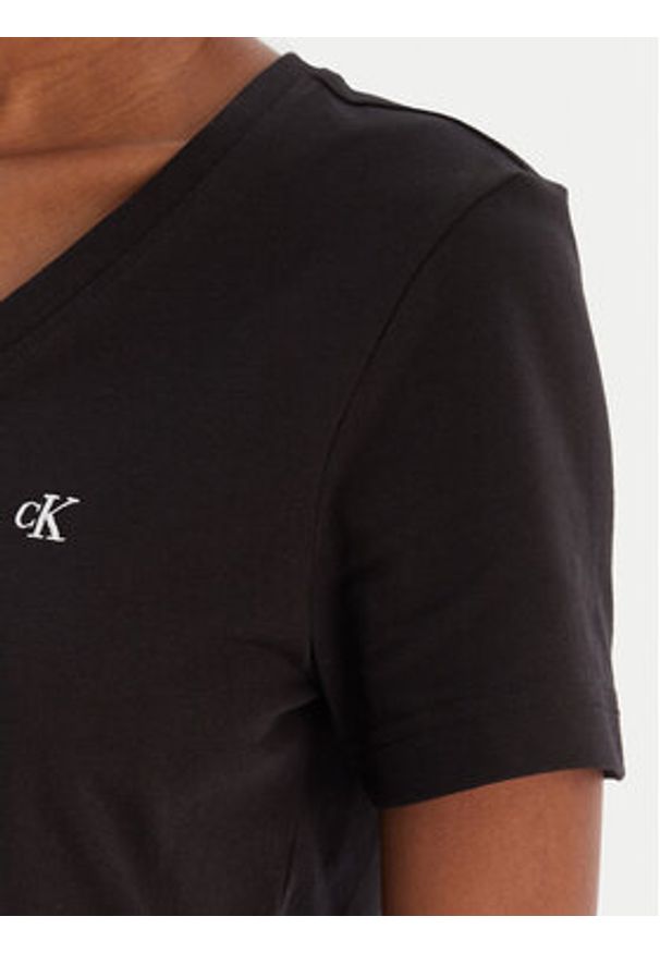 Calvin Klein Jeans T-Shirt Ss Monogram Vnk LV047B205G Czarny Regular Fit. Kolor: czarny. Materiał: bawełna