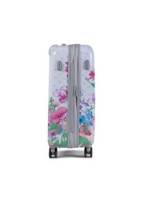 ELLE Walizka średnia Flower Print EL38HA.60.01 Szary. Kolor: szary. Wzór: nadruk #10