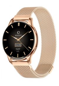 Maxcom Ecowatch 3 złoty. Rodzaj zegarka: smartwatch. Kolor: złoty. Materiał: mesh. Styl: sportowy, casual, klasyczny, elegancki