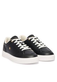 TOMMY HILFIGER - Tommy Hilfiger Sneakersy Th Chic Cupsole FW0FW09106 Czarny. Kolor: czarny. Materiał: skóra #3