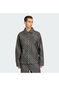 Adidas - adidas Koszula jeansowa Monogram KC6379 Szary Loose Fit. Kolor: szary. Materiał: bawełna #1