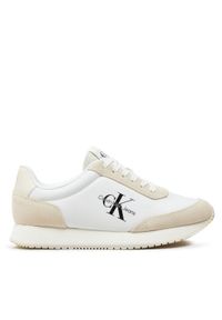 Calvin Klein Jeans Sneakersy Retro Runner Low Lace Ny Ml YW0YW01326 Biały. Kolor: biały. Materiał: materiał