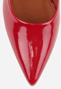 Renee - Czerwone Szpilki Vices Lakierowane z Wkładką ze Skóry Naturalnej Olorissa. Kolor: czerwony. Materiał: skóra, lakier. Obcas: na szpilce. Styl: elegancki, wizytowy #3