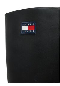 Tommy Jeans Kozaki Tjw Long Shaft Boot EN0EN02627 Czarny. Kolor: czarny. Materiał: skóra