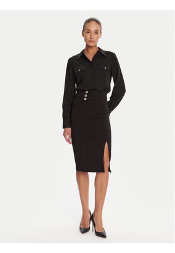 Rinascimento Koszula CFC0125777003 Czarny Regular Fit. Kolor: czarny. Materiał: syntetyk