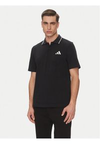Adidas - adidas Polo Essentials Small Logo JE9023 Czarny Regular Fit. Typ kołnierza: polo. Kolor: czarny. Materiał: bawełna