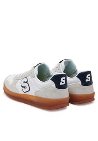 skechers - Skechers Sneakersy New Wave Cup-Calven 210961/OFWT Biały. Kolor: biały. Materiał: skóra