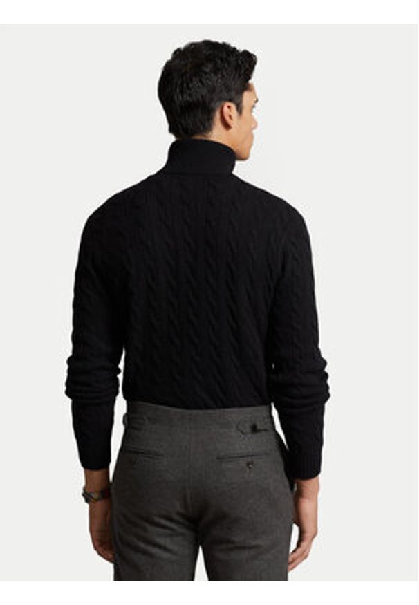 Polo Ralph Lauren Golf 710876836002 Czarny Regular Fit. Typ kołnierza: golf, polo. Kolor: czarny. Materiał: wełna