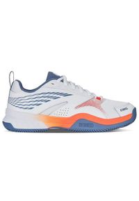 Buty do tenisa męskie K-Swiss Speedex. Kolor: biały. Materiał: materiał, syntetyk. Szerokość cholewki: normalna. Sport: tenis