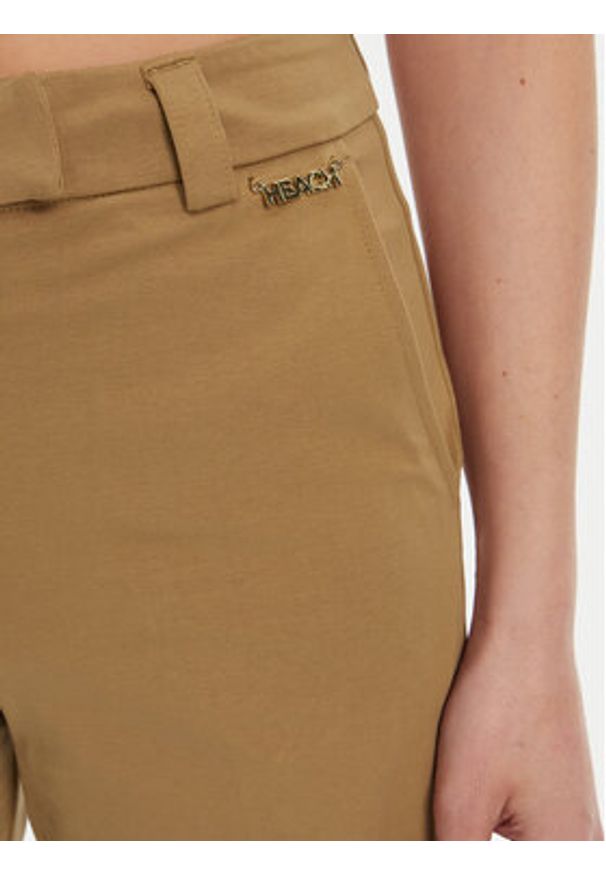 Silvian Heach Spodnie materiałowe Liovica GPP25421PA Beżowy Wide Leg. Kolor: beżowy. Materiał: bawełna