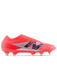 Korki męskie New Balance FURON PRO SG V8 SF2SMP8 – czerwone. Zapięcie: sznurówki. Kolor: czerwony. Materiał: włókno. Szerokość cholewki: normalna. Sport: piłka nożna