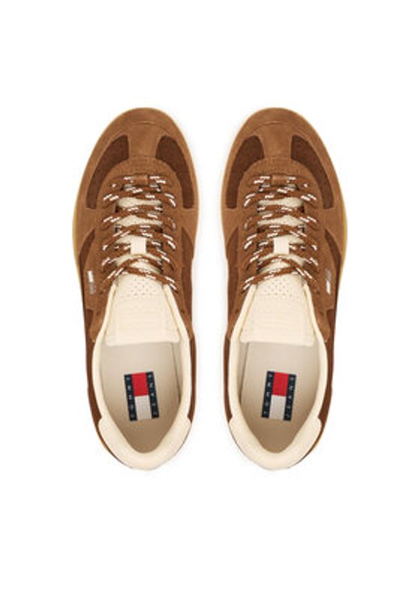 Tommy Jeans Sneakersy Mu The Greenwich Edge Suede EN0EN03050 Brązowy. Kolor: brązowy. Materiał: skóra, zamsz