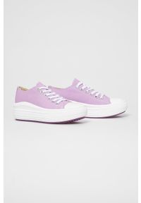 Answear Lab Tenisówki damskie kolor różowy. Nosek buta: okrągły. Zapięcie: sznurówki. Kolor: fioletowy. Materiał: guma. Obcas: na platformie. Styl: wakacyjny