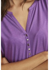 Cellbes - Gładka bluzka dżersejowa. Okazja: na co dzień. Kolor: fioletowy. Materiał: jersey. Wzór: gładki. Styl: casual #5