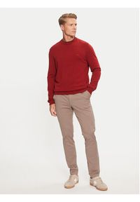 BOSS - Boss Sweter 50526844 Czerwony Regular Fit. Kolor: czerwony. Materiał: wełna