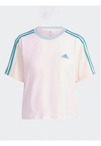 Adidas - adidas T-Shirt Essentials 3-Stripes IM0364 Różowy Loose Fit. Kolor: różowy. Materiał: bawełna #3