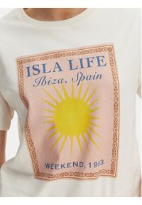 Weekend Max Mara T-Shirt Pantera 2615971032 Écru Regular Fit. Materiał: bawełna. Wzór: motyw zwierzęcy #4