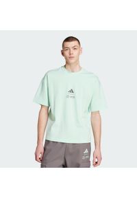 Adidas - Koszulka Mercedes - AMG Petronas Formula One Team Premium Woven. Kolor: zielony, fioletowy, wielokolorowy. Materiał: materiał. Sport: fitness