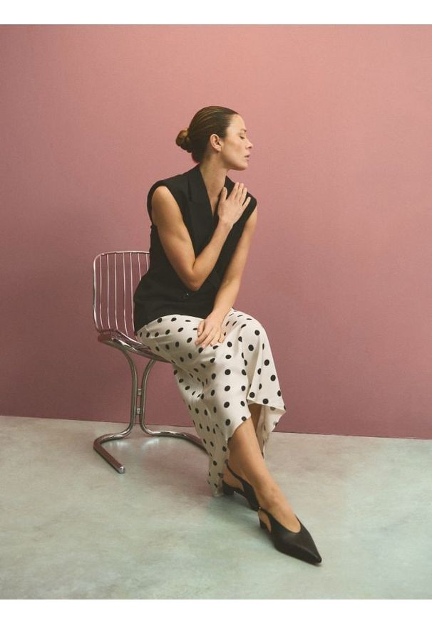 Reserved - Satynowa spódnica maxi - wielobarwny. Materiał: satyna