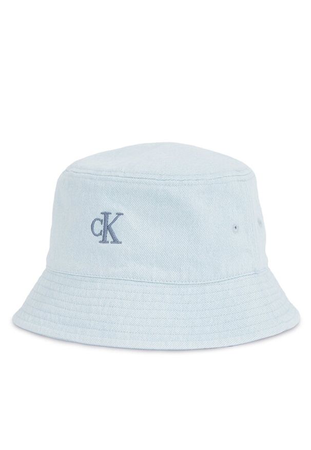 Calvin Klein Kapelusz Embro Monogram Denim Bucket Hat LV04K5021G Błękitny. Kolor: niebieski. Materiał: materiał, bawełna