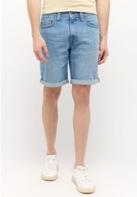 Mustang - MĘSKIE SZORTY MUSTANG Washington Shorts Denim Blue 1015149 5000 212. Materiał: denim