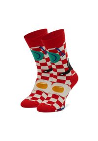 Happy-Socks - Skarpety wysokie unisex Happy Socks. Kolor: czerwony