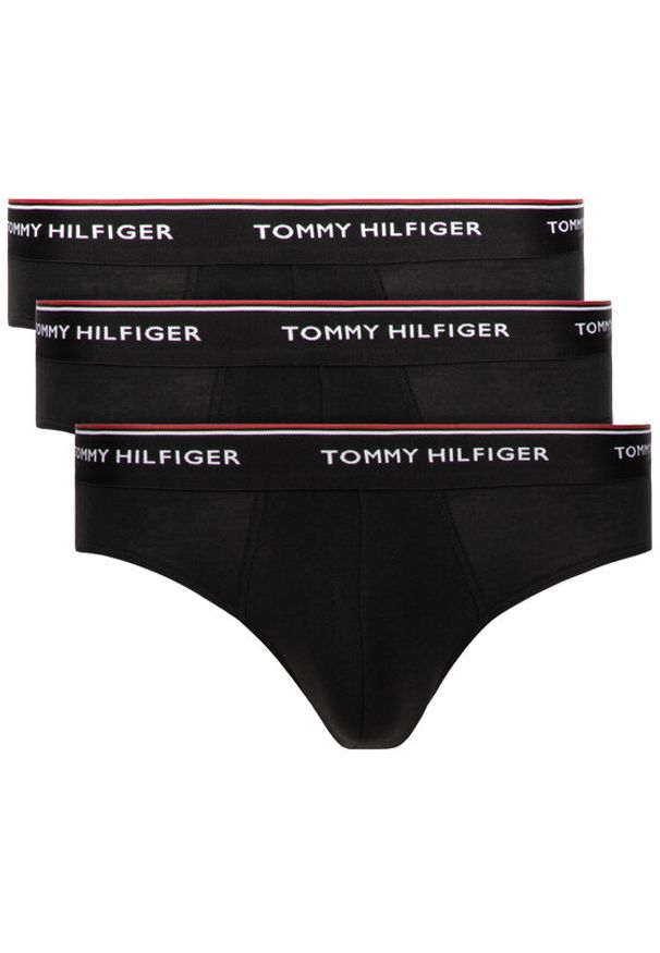TOMMY HILFIGER - Tommy Hilfiger Komplet 3 par slipów 1U87903766 Czarny. Kolor: czarny. Materiał: bawełna