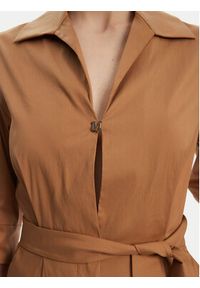 Max Mara Beachwear Kombinezon Canard 2516241019 Brązowy Regular Fit. Kolor: brązowy. Materiał: bawełna #4