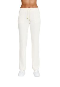 Juicy Couture - JUICY COUTURE Spodnie ecru Gold Del Ray Pocketed Pant. Kolor: beżowy #6
