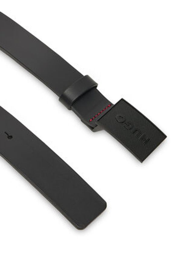 Hugo - HUGO Pasek Męski Gethon 50548359 Czarny. Kolor: czarny. Materiał: skóra