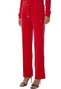 Juicy Couture - JUICY COUTURE Czerwone spodnie dresowe damskie z cyrkoniami Tina Outline, Rozmiar XS. Kolor: czerwony. Materiał: dresówka #3