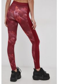 Roxy Legginsy damskie kolor bordowy wzorzyste. Kolor: czerwony. Materiał: dzianina #3
