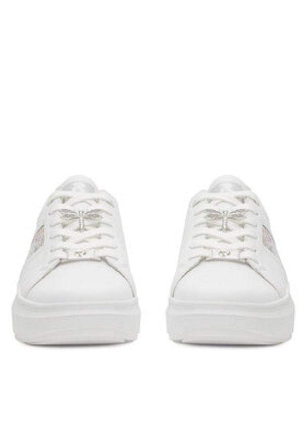 Rieker Revolution Lifestyle Sneakersy W1202-83 Biały. Kolor: biały. Materiał: skóra
