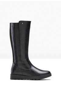 bonprix - Kozaki z szeroką cholewką. Kolor: czarny. Szerokość cholewki: szeroka. Styl: klasyczny #1